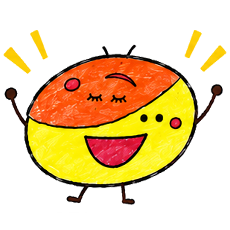 元気に跳ねるお月さまのキャラクター